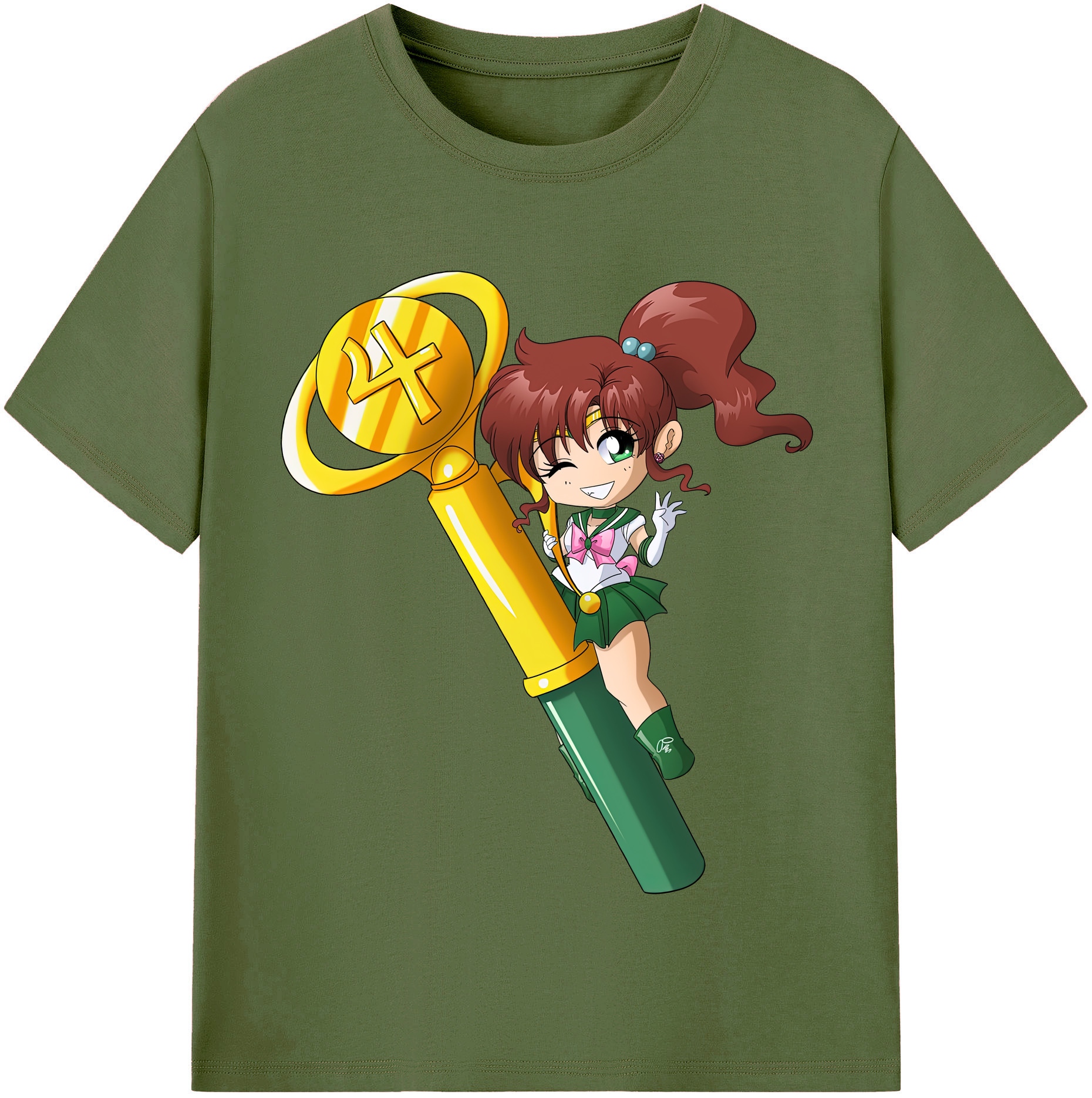 （画像用） 美少女戦士セーラームーン 木野 まこと きの まこと Sailor Moon Kino Makoto （セーラージュピター；Sailor Jupiter） 綿100％半袖Tシャツ（フロントプリント）